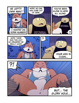 6_panel_comic annoyed anthro anus balls bodily_fluids bottomless clothed clothing confusion cum cute_fangs dialogue duo eyes_closed fangs flaccid genital_fluids genitals gesture graffiti hand_gesture hat headgear headwear humanoid_genitalia humanoid_penis male on_ground open_mouth penis penis_drawing perineum pointing sad shirt shocked speech_bubble spread_legs spreading sweat tank_top teeth text text_on_clothing topwear t0l0k mario_bros nintendo fordan_(t0l0k) slayton_(t0l0k) bro_(koopa) canid canine fox hammer_bro koopa mammal reptile scalie sledge_bro turtle comic english_text hi_res multiple_scenes