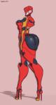 big_butt breasts butt cybernetics female machine mecha not_furry solo thick_thighs wide_hips saidra neon_genesis_evangelion eva_unit_02 biomechanical cyborg eldritch_abomination evangelion_(cyborg) humanoid robot absurd_res full-length_portrait hi_res portrait