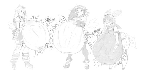 abdominal_bulge accessory ambiguous_gender ambiguous_prey antenna_ears back_wings backpack baggy_socks belly belt bent_over big_belly black_sclera bottomwear bow_ribbon breasts churn clothing embarrassed featureless_feet feet female female_pred grey_body groaning_belly group hand_on_belly huge_belly human_pred hyper hyper_belly licking licking_lips machine multiple_pred navel necktie not_furry onomatopoeia prey_outline pseudo_hair robot_pred rumbling_stomach same_size_vore shake_lines skirt sloshing_belly small_breasts smile smug_face smug_pred sound_effects standing text thick_thighs tongue tongue_out trio vore white_body wings dotil mihoyo zenless_zone_zero aria_(zenless_zone_zero) nangong_yu_(zenless_zone_zero) sunna_(zenless_zone_zero) human humanoid mammal robot robot_humanoid 2026 absurd_res black_and_white digital_media_(artwork) full-length_portrait hi_res monochrome portrait sketch