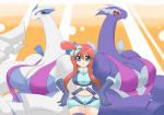 anthro big_breasts blush breasts female group gym_leader slightly_chubby wakasumire nintendo pokemon skyla_(pokemon) avian generation_2_pokemon generation_3_pokemon human legendary_pokemon lugia mammal pokemon_(species) shadow_lugia shadow_pokemon hi_res