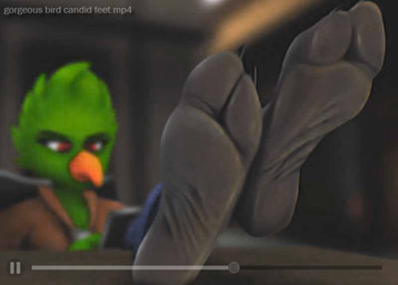 2_toes anthro beak depth_of_field fake_screencap feathers feet feet_up female foot_focus foot_on_table furniture green_body green_feathers humanoid_feet oblivious plantigrade reading red_eyes soles solo table talons text toes wrinkled_feet wrinkles zalbox34 avian bird 2025 english_text