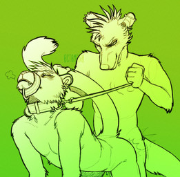 5_fingers all_fours ambiguous_penetration andromorph andromorph/male andromorph_anthro andromorph_penetrated anthro anthro_on_anthro anthro_penetrated anthro_penetrating anthro_penetrating_anthro biped bodily_fluids breath collar doggystyle duo ear_piercing eyes_closed fingers from_behind_position fur genital_fluids hair humanoid_hands industrial_piercing intersex intersex/male intersex_anthro intersex_penetrated leash leash_pull leashed_collar long_tail male male_anthro male_penetrating male_penetrating_andromorph male_penetrating_intersex muzzle_(object) muzzled narrowed_eyes nipples nude obscured_penetration orgasm orgasm_face penetration penile penile_penetration piercing raised_tail sex short_hair simple_background smile tail tail_grab text 0ct0m0n0 canid canine felid mammal artist_name digital_media_(artwork) green_monochrome green_theme hi_res monochrome