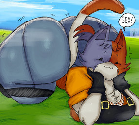 anthro ass_up big_butt blue_bottomwear blue_clothing blue_sky bottomwear breasts butt calico_pattern clothed clothed_anthro clothed_female clothing female female_anthro front_view fur gloves hair handwear huge_butt huge_hips mouth_closed multicolored_body multicolored_fur shirt sky smile solo speech_bubble tail text topwear wide_hipped_anthro wide_hipped_female wide_hips lolbear_9 epic_games family_guy fortnite cate_meowdy peter_griffin calico_cat domestic_cat felid feline felis mammal 2025 digital_drawing_(artwork) digital_media_(artwork) hi_res portrait