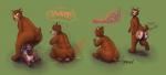 anthro butt_crush crush duo flat_body flattened ground_pound malleable_body sat_on sitting size_difference idunfox bear hare lagomorph leporid mammal 2017 hi_res