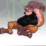 anthro balls bottomless casual_exposure clothed clothing dessert doughnut feet flaccid food foreskin genitals grin hoodie hoodie_only looking_at_viewer male partially_clothed pastry pawpads paws penis simple_background sitting skunk_tail smile solo sprinkles sprinkles_on_tail toony topwear topwear_only maarzdud jake_the_skunk food_creature mammal mephitid mustelid skunk 1:1 hi_res