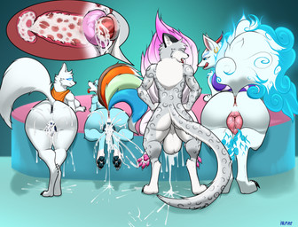 after_vaginal animal_genitalia animal_penis animal_vulva anthro anthro_on_anthro anthro_on_feral anus balls bestiality big_balls blue_body blue_fur bodily_fluids breeding_spree canine_genitalia canine_vulva clothing cum cum_drip cum_in_uterus cum_in_vagina cum_inside doggystyle dripping ejaculation erection excessive_cum excessive_genital_fluids feline_genitalia feline_penis female female_penetrated feral from_behind_position fur genital_fluids genitals glowing glowing_eyes grey_body grey_fur group internal interspecies licking licking_lips lying male male/female male_penetrating male_penetrating_female multi_tail on_front one_after_another penetration penile penile_penetration penis pink_body pink_fur sex sheath standing standing_doggystyle tail tongue tongue_out tuft uterus vaginal vaginal_fluids vaginal_penetration vulva white_body white_fur unusualmatias gunfire_reborn one_piece fire_jade_gunner_(gunfire_reborn) yamato_(one_piece) yoso_(zekeofgods) zeke_(zekeofgods) arctic_fox canid canine felid feline fox fox_spirit mammal pantherine snow_leopard true_fox absurd_res hi_res