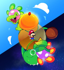 ambiguous_gender blue_clothing blue_overalls bodily_fluids brown_clothing brown_footwear brown_shoes bubble butt clothed clothed_human clothed_male clothing cloud facial_hair feral footwear fully_clothed fully_clothed_human fully_clothed_male glistening glistening_butt gloves green_body green_scales group handwear larger_feral male monobutt mouth_closed mustache open_mouth overalls petals planet plant red_cap red_clothing red_shirt red_topwear scales shirt shoes size_difference sky sleeping smaller_human snot snot_bubble space tail tongue tongue_out topwear trio uvula white_clothing white_gloves white_handwear navipal mario_bros nintendo super_mario_galaxy super_mario_galaxy_2 mario dino_piranha elemental_creature flora_fauna human mammal peewee_piranha piranha_plant scalie 2025 digital_drawing_(artwork) digital_media_(artwork) english_description hi_res