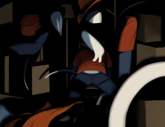 abstract_art anthro biped blue_body blue_fur bottomless chair clothed clothing countershading cubism fur fur_markings furniture hat_rack lamp leg_markings male markings obscured_face partially_clothed seat shirt sitting socks_(marking) solo spread_legs spreading t-shirt tail topwear topwear_only white_body white_fur qs75834 felid feline mammal digital_media_(artwork)