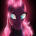 alternate_hairstyle armor blue_eyes broken_horn eye_scar facial_scar female hair horn long_hair looking_away neon scar smile solo zidanemina friendship_is_magic hasbro my_little_pony my_little_pony:_the_movie_(2017) mythology tempest_shadow_(mlp) equid equine mammal mythological_creature mythological_equine unicorn 1:1 absurd_res hi_res