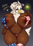 american_flag american_flag_bikini anthro areola areola_outline beak belly big_breasts bikini breasts clothed clothing curvy_figure feathers female fireworks flag flag_(object) flag_bikini flag_clothing flag_in_hair flag_print flag_swimwear heart_after_text heart_symbol holding_object holding_sparkler holidays huge_breasts looking_at_viewer navel nipple_outline non-mammal_breasts object_in_hair one-piece_swimsuit print_bikini print_clothing print_swimwear skimpy slightly_chubby sling_bikini solo sparkler swimwear text text_with_heart thick_thighs two-piece_swimsuit united_states_of_america voluptuous white_body white_feathers yellow_beak niis 4th_of_july american_eagle mericaw accipitrid accipitriform avian bald_eagle bird eagle sea_eagle 2019 digital_media_(artwork) english_text hi_res shaded