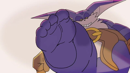 4_fingers 4_toes anthro barefoot belt clothing curling_toes feet fingers first_person_view foot_fetish foot_focus gloves handwear humanoid_feet looking_at_viewer low-angle_view male obese overweight plantigrade smile smirk soles solo toes footpawless sound_warning sega sonic_the_hedgehog_(series) big_the_cat domestic_cat felid feline felis mammal 16:9 animated short_playtime sound video widescreen