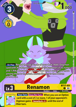 anthro arm_tuft baby_digimon belt chest_tuft clothing digimon_card duo ears_up egg female female/female fluffy fluffy_chest fur gameplay_mechanics gloves green_body handwear leather leather_clothing leather_topwear multicolored_body multicolored_fur neonate number purple_body shoulder_tuft text topwear trading_card trading_card_game tuft two_tone_body two_tone_fur young garmore bandai_namco digimon digimon_card_game comica_(garmore) tempest_(garmore) canid canine canis digimon_(species) fox loogamon mammal renamon tokomon tokomon_x wolf x-digimon artist_name digital_drawing_(artwork) digital_media_(artwork) english_text hi_res lineless