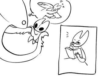 2_horns 2_panel_comic ambiguous/ambiguous ambiguous_gender anthro bedding black_eyes blanket book bottomwear cloak clothed clothing clothing_lift confusion dot_eyes duo eyebrows eyewear glasses heart_symbol horn incestuous_fantasy kissing plushie raised_eyebrow reading reading_book simple_background simple_eyes skirt skirt_lift spikes spikes_(anatomy) stitch_(sewing) tentacles thought_bubble white_background white_body white_cloak white_clothing white_eyes white_head white_tentacles evil_otter hollow_knight_(franchise) team_cherry hollow_knight_(character) hornet_(hollow_knight) pure_vessel_(hollow_knight) arthropod insect vessel_(species) 2026 digital_media_(artwork) hi_res monochrome sketch female_(lore) incest_(lore) nonbinary_(lore) sibling_(lore) sister_(lore)