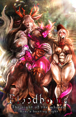 balls big_breasts big_penis bite_mark bite_mark_on_arm bite_mark_on_penis blush bodily_fluids breast_grab breasts clothing corset doll female femboy fur genitals group hand_on_breast hat headgear headwear horn kiss_mark kiss_mark_on_face legwear lingerie male male/female navel nipples nude penis purple_body saliva saliva_string sitting_on_knees stockings tail text topwear trio veil white_body white_fur wide_hips rongo_dombo bloodborne fromsoftware sony_corporation sony_interactive_entertainment eternal_rose_(darkescape) the_doll_(bloodborne) vicar_amelia animate_inanimate beast_(bloodborne) canid canine eldritch_being living_doll mammal absurd_res cover cover_art cover_page english_text hi_res huge_filesize