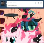 2013 blue_eyes changeling crown duo english_text equine female fluffle_puff fluffy friendship_is_magic fur green_eyes green_hair hair horn horse mammal mixermike622 my_little_pony pink_fur pink_hair pony queen_chrysalis_(mlp) royalty text tiara tumblr
Rating: Safe
Score: 5
User: anthroking
Date: February 15, 2014