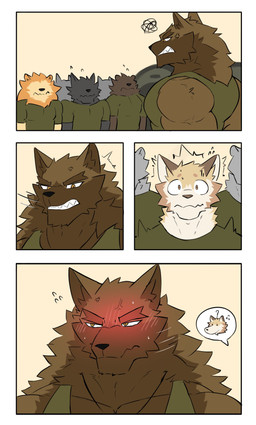 angry anthro averting_eyes black_body black_fur black_nose blush bodily_fluids brown_body brown_countershading brown_eyebrows brown_eyes brown_fur brown_inner_ear_fluff clothed clothed_anthro clothed_male clothing countershade_face countershade_fur countershade_neck countershade_torso countershading cross-popping_vein eyebrows fangs frown fur furrowed_brow green_clothing green_shirt green_tank_top green_topwear group inner_ear_fluff jewelry lineup male monotone_body monotone_fur motion_lines mouth_closed multicolored_body multicolored_fur muscular muscular_anthro muscular_male necklace pupils question_mark reverse_countershading scared scowl shirt simple_background slit_pupils solo sweat sweatdrop tan_background tan_body tan_fur tank_top teeth topwear trio tuft two_tone_body two_tone_fur white_body white_countershading white_fur white_sclera wide_eyed wolfblack43 canid canine canis domestic_dog felid lion mammal pantherine wolf 2024 absurd_res bust_portrait comic digital_drawing_(artwork) digital_media_(artwork) hi_res portrait