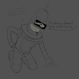 ambiguous_gender bodily_fluids cum cum_drip dripping drooling genital_fluids kneeling machine male pain rubbing_ass saliva simple_background solo sweat sweatdrop twistedtreat comedy_central futurama futurama_(series) bender_bending_rodríguez humanoid robot robot_humanoid 1:1 monochrome sketch