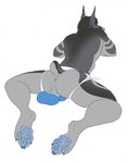 anthro anus balls blue_anus blue_pawpads bulge butt clothing fur genitals grey_body grey_fur jockstrap male multicolored_body multicolored_fur pawpads presenting presenting_hindquarters rear_view simple_background solo spread_legs spreading underwear white_background kingparked zrin canid canine canis dobermann domestic_dog mammal pinscher 2020 digital_media_(artwork) hi_res shaded