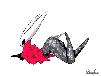 anthro big_butt black_body black_eyes butt cloak cloak_only clothing empty_eyes featureless_feet feet female pink_cloak pink_clothing simple_background solo white_background white_body shantysixix hollow_knight_(franchise) hooked_on_heel_(trend) team_cherry hornet_(hollow_knight) arthropod insect 4:3 hi_res meme