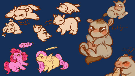 1_horn ambiguous_feral ambiguous_gender baby_talk blue_sclera blush brown_hair brown_tail dialogue feral fur hair hooves horn mostly_offscreen_character neonate open_mouth pink_body pink_fur pink_hair pink_hooves pink_tail quadruped simple_background smile standing tail text transparent_background wings yellow_body yellow_fur young young_ambiguous young_feral red_(fb) fluffy_pony friendship_is_magic hasbro my_little_pony mythology fluttershy_(mlp) pinkie_pie_(mlp) equid equine fluffy_pony_(species) human mammal mythological_creature mythological_equine pegasus unicorn 16:9 alpha_channel digital_media_(artwork) english_text flat_colors hi_res widescreen