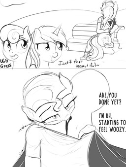 asking asking_another dialogue group heart_after_text heart_symbol mostyn question talking_to_another talking_to_partner text text_with_heart ugh vowelless vowelless_vocalization yes-no_question cosmonaut friendship_is_magic hasbro my_little_pony anon bonbon_(mlp) fan_character lyra_heartstrings_(mlp) bat_pony equid equine horse mammal pony absurd_res digital_drawing_(artwork) digital_media_(artwork) english_text hi_res monochrome
