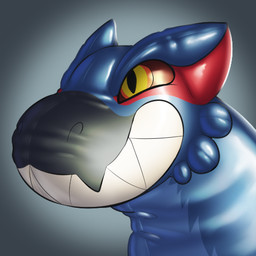 ambiguous_gender feral inflatable latex latex_body permanent_smile pool_toy seam_(sewing) simple_background solo posexe capcom monster_hunter animate_inanimate flying_wyvern living_inflatable nargacuga 1:1 2025 digital_drawing_(artwork) digital_media_(artwork) headshot_portrait icon low_res portrait shaded soft_shading