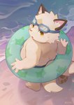 4_fingers anthro beach belly biped blush clothing detailed_background fingers humanoid_hands kemono male outside overweight overweight_male seaside solo swimwear water young young_anthro seamonsterping canid canine mammal 2022 absurd_res hi_res