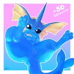 anthro big_butt black_eyes butt celebration feet female fish_tail genitals presenting presenting_pussy pussy smile solo spread_legs spreading tail thick_thighs toes young 3rn_14 nintendo pokemon eeveelution generation_1_pokemon marine pokemon_(species) vaporeon 1:1