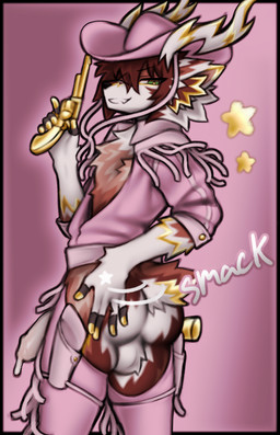 anthro cowboy male solo mega_moppa jeffavious deer mammal hi_res