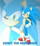 anthro blue_body blue_fur blue_hair deaffinity deannart english_text eulipotyphlan fur green_eyes hair hedgehog looking_at_viewer male mammal power_ring ring sega smile solo sonic_the_hedgehog sonic_the_hedgehog_(series) text