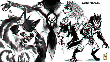 4_toes 5_fingers alternate_species angry anthro bent_arm black_body black_claws black_fur black_hair black_nose black_pawpads black_tail bottomwear claws closed_frown clothed clothed_anthro clothed_male clothing cross-popping_vein dipstick_tail ear_piercing ear_ring feet finger_claws fingers fluffy fluffy_tail frown fur fur_markings furrowed_eyebrows grey_gums grey_tail_tip gums hair hand_pawpads logo male markings mouth_closed multicolored_body multicolored_fur pawpads paws piercing pockets rear_view ring_piercing short_hair shorts simple_background solo spiky_hair tail tail_markings text toe_claws toes topless topless_anthro topless_male torn_bottomwear torn_clothing torn_shorts white_body white_bottomwear white_clothing white_fur white_markings white_shorts gaelfox mythology one_piece trafalgar_law canid canine mammal mythological_canine mythological_creature werecanid werecanine werecreature werewolf 16:9 2023 artist_logo digital_drawing_(artwork) digital_media_(artwork) english_description english_text greyscale hi_res monochrome sketch_page widescreen