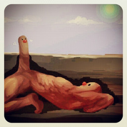 big_penis black_eyes brown_body brown_skin cave cloud genitals huge_penis male muscular muscular_male nude outside penis phallic pokemorph red_nose sky solo sun the_truth underground unknown_artist nintendo pokemon diglett generation_1_pokemon humanoid pokemon_(species) 1:1