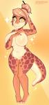 anthro big_breasts breasts chibi dinosaur eyelashes featureless_breasts featureless_crotch female hair hi_res honesty_(artist) huge_breasts non-mammal_breasts nude reptile scalie slightly_chubby solo standing thick_thighs wide_hips