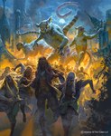 biped bodily_fluids building copyright_symbol curled_tail destroyed_building destruction drooling feral fire fleeing leaf looking_at_viewer macro markings moon night plant pointy_ears running saliva shrub sky striped_markings striped_tail stripes symbol tail tail_markings tongue tongue_out tower filipe_pagliuso hasbro magic:_the_gathering wizards_of_the_coast elf humanoid lemur mammal primate ring-tailed_lemur strepsirrhine 2024 hi_res official_art
