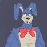 1:1 anthro blue_body blue_fur bon_(twf) bow_tie ears_front five_nights_at_freddy's fur hi_res lagomorph leporid male mammal palister35 rabbit scottgames solo the_walten_files