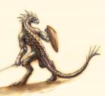 digitigrade lizard male reptile scalie shield sword warrior weapon yamatohekatsue
Rating: Safe
Score: 14
User: Politique
Date: January 10, 2014