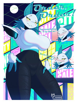 anthro big_breasts blue_eyes breasts dialogue empty_eyes female floating_hands heart_symbol looking_down machine moon smile solo text thick_thighs wide_hips yellow_eyes lecookiewolf deltarune undertale_(series) tasque_manager android darkner felid feline mammal robot 3:4 absurd_res english_text hi_res