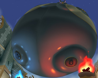anthro belly belly_expansion belly_inflation big_belly black_body blue_fire body_inflation bottomless clothed clothing colored_fire detailed_background expansion fire floating huge_belly hyper hyper_belly hyper_inflation immobile inflation low-angle_view male motion_lines outside puffed_cheeks round_body ruins solo spherical_inflation text topwear torch vest grinex nintendo spirit_tracks the_legend_of_zelda fraaz_(tloz) bat mammal 2025 artist_name hi_res