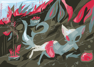 ambiguous_gender anthro blue_sky clothed clothing detailed_background fur grey_body grey_fur looking_at_viewer lying on_side outside plant plant_pot potted_plant sky solo naircat domestic_cat felid feline felis mammal 2017 digital_drawing_(artwork) digital_media_(artwork) microsoft_paint_(artwork)