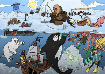 band blonde_hair bra clothing dark_body dark_skin detailed_background eyebrows female feral fishing fishing_rod food group hair ice male mantle_(mollusk) pirate popcorn sea seabed seashell_bra split_form sport submarine sun the_ninja_moose ufo underwater underwear vehicle water watercraft what_has_science_done unknown_artist alien aquatic arthropod avian bear bird cephalopod cetacean coleoid crustacean decapod decapodiform dinosaur dolphin fish human lobster malacostracan mammal merfolk mollusk mouse murid murine oceanic_dolphin orca penguin pinniped polar_bear prehistoric_species reptile rodent scalie seal toothed_whale ursine walrus