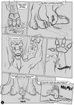 3_toes 4_fingers anthro duo extreme_size_difference feet feral fingers foot_markings holding_by_tail larger_feral leg_markings macro male male/male markings pawpads size_difference smaller_anthro speech_bubble stomping text toes ahastar_(artist) diablo_the_rex european_mythology mythology ahastar bolt_(diablo_the_rex) deinonychus dinosaur dragon dromaeosaurid mythological_creature mythological_scalie prehistoric_species reptile scalie theropod western_dragon 2013 artist_collaboration comic english_text greyscale hi_res monochrome