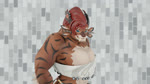 anthro beckoning bottomwear clothing female flexing flexing_bicep flexing_both_biceps gesture loincloth looking_at_viewer muscular muscular_female nude simple_background solo teasing undressing charlottefloof guild_wars charlotte_(charlottefloof) charr felid mammal 16:9 3d_(artwork) 3d_animation animated blender_(artwork) digital_media_(artwork) hi_res long_playtime no_sound webm widescreen