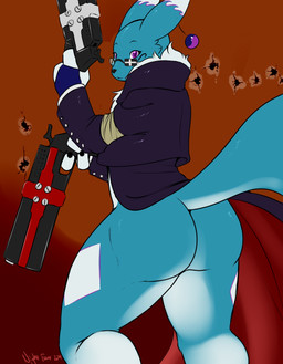 2014 anthro blue_fur butt digimon digital_media_(artwork) eyewear female fur glasses haley_(nightfaux) nightfaux pom_antenna purple_eyes ranged_weapon renamon solo weapon 

Rating: Safe 
Score: 13 
User: xXK1T5UN3Xx 
Date: August 26, 2014