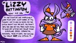 anthro character_description chef clothing expressions eyewear glasses gloves handwear mad_scientist teeth work_uniform anotherartboy lizzy_rattington american_opossum mammal marsupial virginia_opossum model_sheet