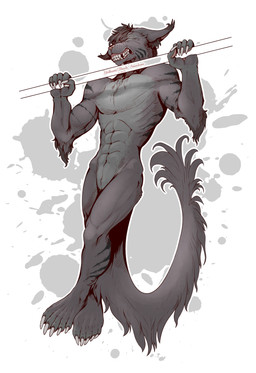 anthro athletic claws exercise feet fur gym hair male muscular nude nude_workout simple_background solo tail teeth toe_claws workout kredri domestic_cat felid feline felis mammal hi_res