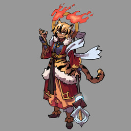 asian_clothing black_ear_tips black_hair black_tail blonde_hair clothed clothed_female clothed_humanoid clothing dark_body dark_skin dipstick_ears ear_markings east_asian_clothing female fire fully_clothed fully_clothed_female fully_clothed_humanoid fur_trim_(clothing) grey_background hagoromo hair holding_melee_weapon holding_object holding_polearm holding_spear holding_weapon humanoidized inner_ear_fluff long_sleeves looking_at_viewer melee_weapon multicolored_ears multicolored_hair o-ring polearm short_hair simple_background solo spear standing tail tuft two_tone_hair two_tone_tail weapon white_inner_ear_fluff yellow_ears yellow_eyes yellow_tail kaibootsu touhou shou_toramaru animal_humanoid felid felid_humanoid humanoid mammal mammal_humanoid pantherine pantherine_humanoid tiger_humanoid 1:1 2023 full-length_portrait hi_res portrait