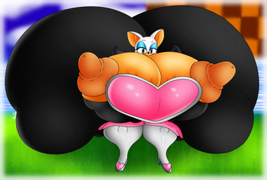 anthro areola armor bat_wings big_areola big_breasts big_butt big_nipples black_bodysuit black_clothing black_eyebrows black_nose black_skinsuit black_wings blue_eyeshadow blue_sky bodysuit border breastplate breasts butt clothing cloud eyebrows eyelashes eyeshadow female footwear front_view grass hair high_heels huge_areola huge_breasts huge_butt huge_nipples hyper hyper_areola hyper_breasts hyper_butt hyper_nipples looking_at_viewer makeup membrane_(anatomy) membranous_wings nipples outside pink_breastplate plant shoes skinsuit sky smile smiling_at_viewer solo tan_areola tan_body tan_inner_ear tan_nipples teal_eyes teeth tight_clothing water white_border white_clothing white_ears white_footwear white_hair white_high_heels white_shoes wings bumm21 sega sonic_the_hedgehog_(series) rouge_the_bat bat mammal 2025 absurd_res colored digital_media_(artwork) hi_res shaded