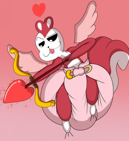 anthro big_diaper clean_diaper clothed clothing diaper diaper_only holidays huge_diaper hyper_diaper male solo topless wearing_diaper vforvictini chikn_nuggit valentine's_day cupid hawt_saus_(chikn_nuggit) mammal rodent sciurid tree_squirrel digital_media_(artwork) hi_res
