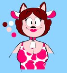 accessory anthro breasts cow_costume cow_ears cowbell eyelashes female hair horn lipstick makeup simple_background solo creator_ant mary_(creator_ant) domestic_cat felid feline felis mammal hi_res sketch