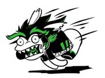 anthro beverage_can black_boots black_clothing black_eyes black_footwear black_hair black_jacket black_topwear boots can_in_mouth clothed clothed_anthro clothed_female clothing eyebrows eyelashes featureless_arms female female_anthro footwear fur green_eyebrows green_hair hair jacket long_ears midair motion_lines multicolored_hair noseless notched_ear pantsless_anthro pantsless_female pupils sharp_teeth shoes simple_background solo teeth thick_eyebrows topwear two_tone_hair white_background white_body white_fur white_pupils wide_eyed altermentality mario_plus_rabbids_sparks_of_hope monster_energy nintendo raving_rabbids rayman_(series) ubisoft edge_(mario_plus_rabbids) lagomorph mammal rabbid 2023 colored digital_drawing_(artwork) digital_media_(artwork) english_description shaded simple_shading